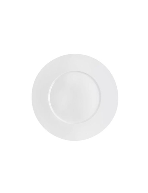 DEGRENNE Second choice set of 6 Eclipse White porcelain dessert plates, 21.5cm