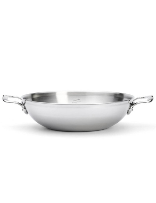 DE BUYER Affinity Stainless Steel Domed Wok 32cm