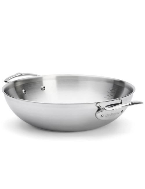 DE BUYER Affinity Stainless Steel Domed Wok 32cm