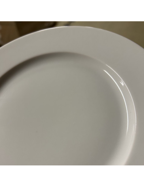 DEGRENNE Second choice set of 6 Eclipse White porcelain dessert plates, 21.5cm