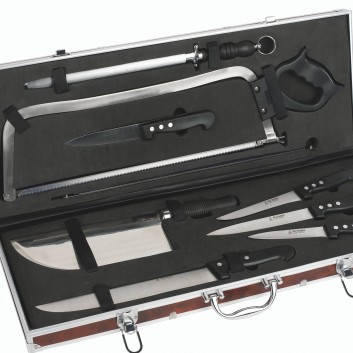 Butcher knife case 8 pieces Au Nain
