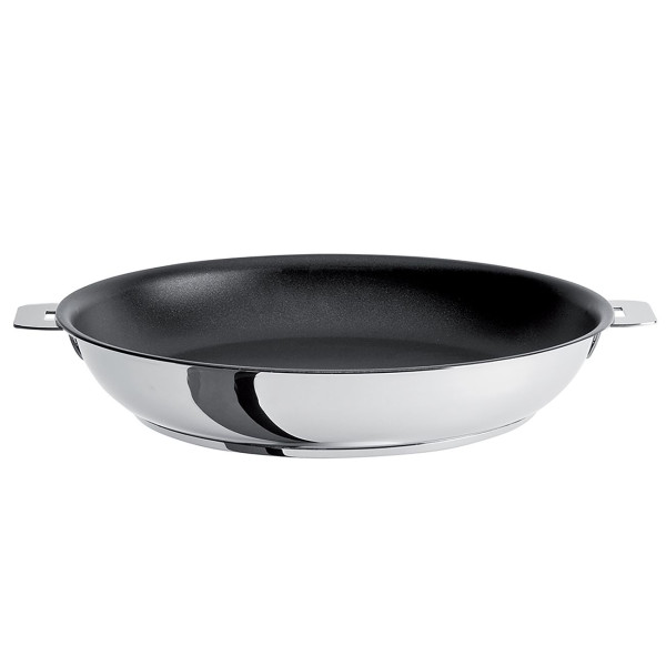 Set of 2 Cristel removable Mutine frying pans