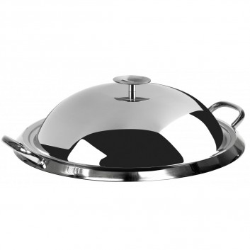 Plancha grill stainless steel with lid 34cm Cristel